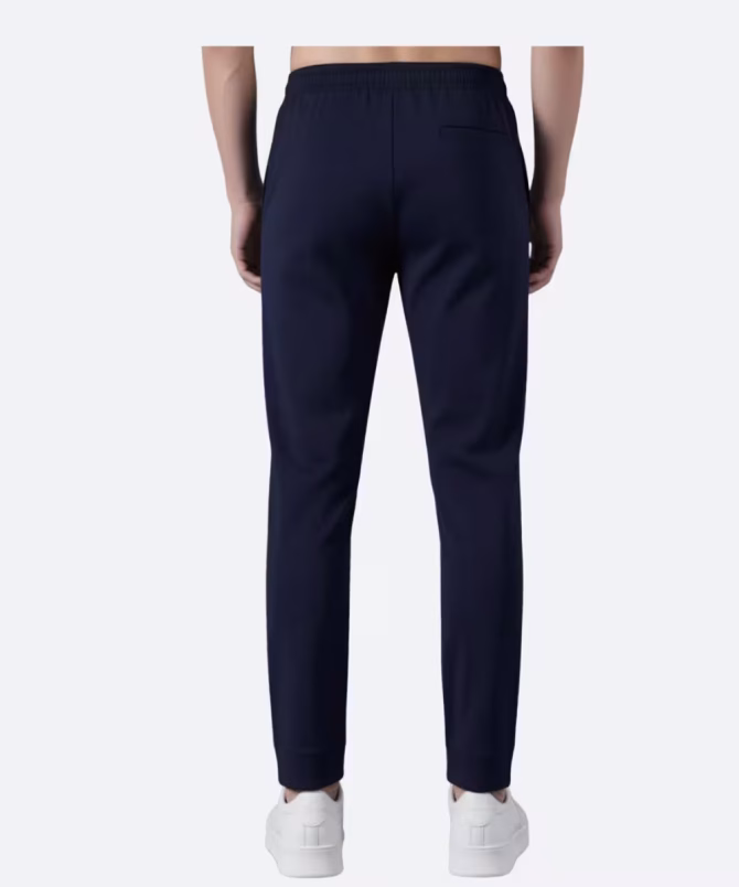 Men’s NY Lycra Polyester Track Pants – Solid Pattern | Wholesale Gym & Casual Wear - Image 2