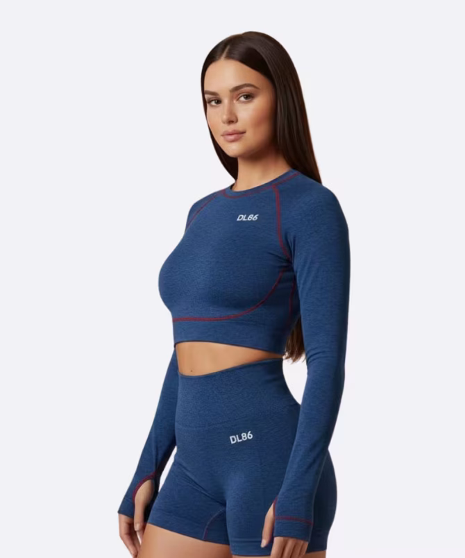 Women’s Premium Nylon Lycra T-Shirt & Shorts – Luxury Activewear | Wholesale Only - Image 5