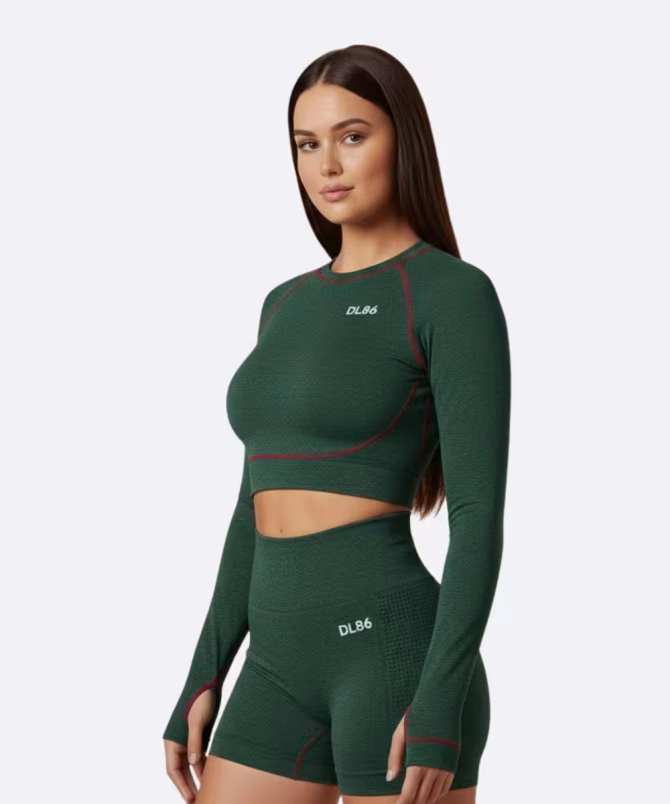 Women’s Premium Nylon Lycra T-Shirt & Shorts – Luxury Activewear | Wholesale Only - Image 7