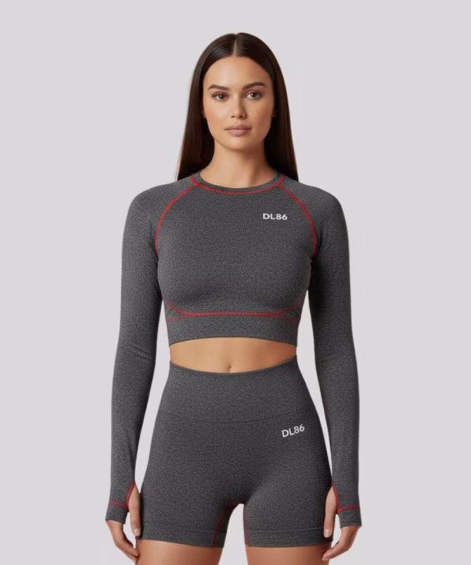 Women’s Premium Nylon Lycra T-Shirt & Shorts – Luxury Activewear | Wholesale Only - Image 8
